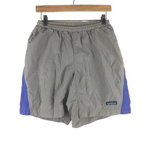 Vintage Patagonia Women’s Medium Board Shorts Swim Trunks Gray Purple 90s USA